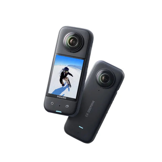 Insta360 X3 - Waterproof 360 Action Camera with 1/2" 48MP Sensors, 5.7K 360 Active HDR Video, 72MP 360 Photo, 4K Single-Lens, 60Fps Me Mode, Stabilization, 2.29" Touchscreen, AI Editing, Live Stream